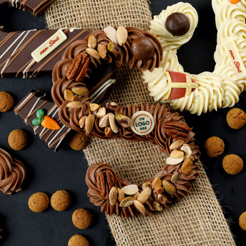 chocoladeletter met logo