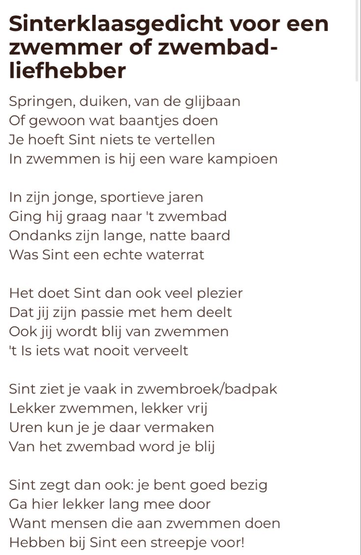 mooie sinterklaas gedichten